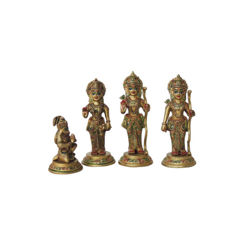 Brass Ram Darbar God Idol Statue 1.06Kg